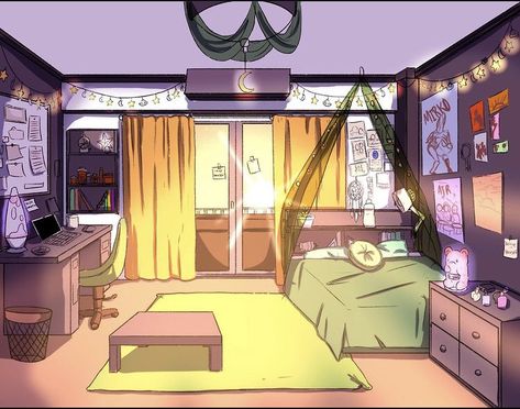 My Hero Academia Dorm Rooms Oc, Mha Bedrooms Oc, Mha Dr Dorm, Mha Bedrooms Ideas, Mha Dorm Ideas, Mha Oc Room, Mha Oc Dorm Rooms, Dorm Room Drawing, Mha Rooms Ideas