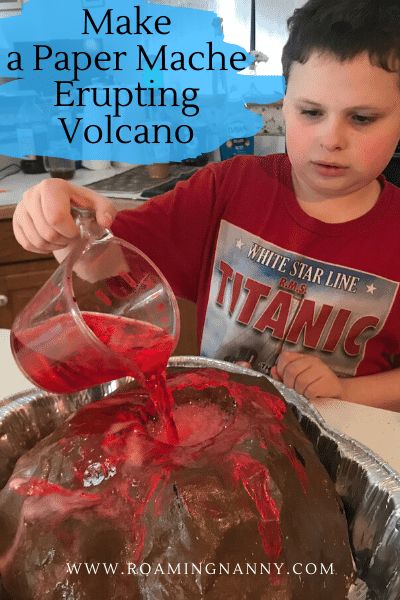 Prepare to get messy and make a paper mache volcano that erupts! Kids will have a blast making this multi-step project and learn about volcanoes too. Paper Mache Volcano, Volcano Projects, Turkey Pan, Erupting Volcano, Batter Recipe, Kids Groups, Red Food Coloring, Homemade Bath Products, Multi Step