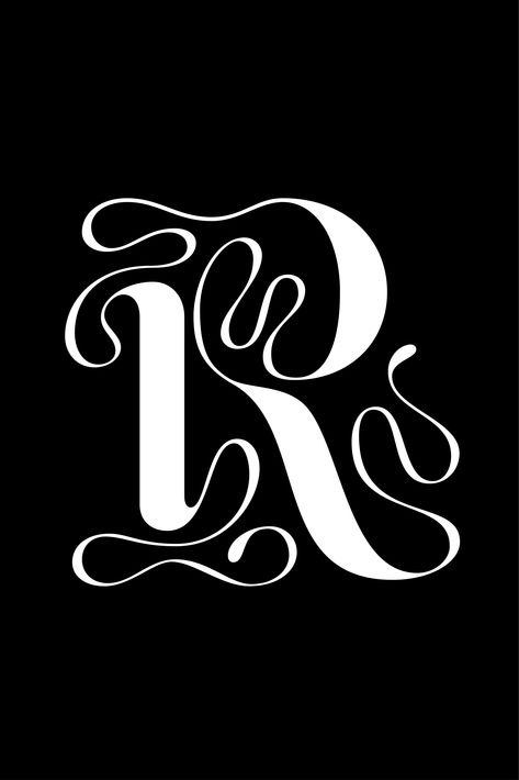 R letter typography design inspiration by Tina Smith Typeface Alphabet, Type Alphabet, Makeup Logo Design, R Letter, The Letter R, Typography Design Inspiration, Design Alphabet, Display Typeface, Font Inspiration