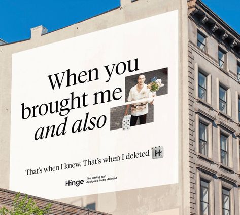 Frederico Roberto on LinkedIn: Love these latest OHH from Hinge, the dating app. It takes bravery to… Creative Billboard Design Ideas, Copywriting Ads, Copy Ads, City Branding, Billboard Design, Brand Presentation, Great Ads, Campaign Posters, Social Ads