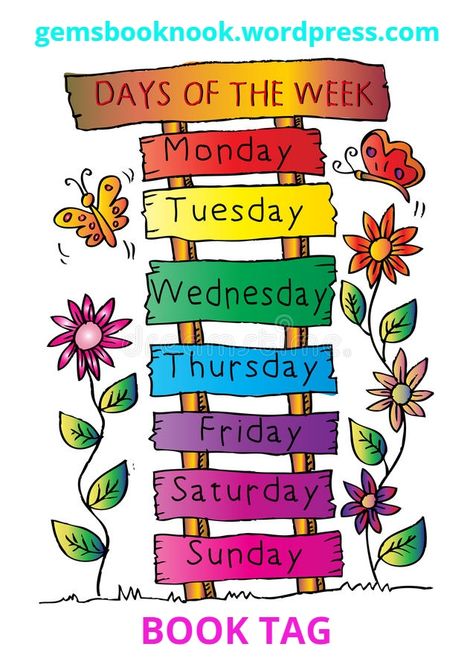 Days Of The Week Activities, Book Tag, Classroom Helpers, Classroom Charts, All About Me Preschool, English Activities For Kids, Kids Worksheets Preschool, Preschool Classroom Decor, School Wall Art