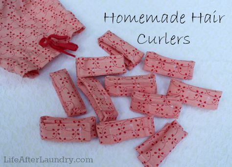 Homemade Hair Curlers---Cool idea, just like the rags my mother tied in my hair to make ringlets, only prettier! Diy Hair Rollers, Fun Homemade Gifts, Diy Hair Curlers, Homemade Hair, Homemade Hair Products, Sewing Tutorials Free, Hair Rollers, Diy Couture, Easy Sewing Projects