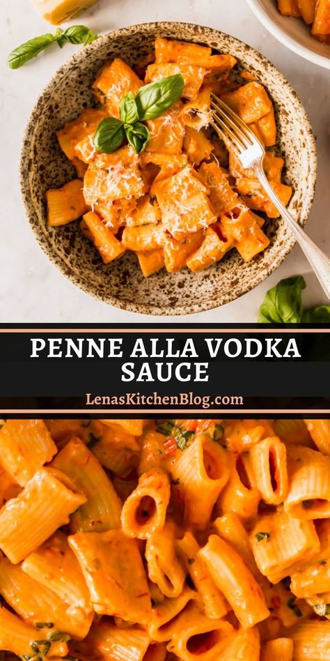 My rich Penne Alla Vodka Sauce Recipe will change how you feel about tomato sauce. With a splash of vodka, heavy cream, and parmesan cheese added in, you’ll love the extra creamy flavors! Alla Vodka Sauce Recipe, Vodka Sauce Pasta Recipe, Alla Vodka Sauce, Homemade Vodka Sauce, Creamy Vodka Sauce, Fresh Pasta Sauce, Pasta Alla Vodka, Vodka Sauce Recipe, Vodka Sauce Pasta