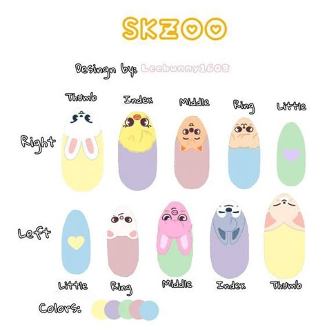 Kpop Nails Designs Stray Kids, Stray Kids Manicure, Uñas Stray Kids, Stray Kids Nails Designs, Stray Kids Nail Art, Kpop Nails Designs, Skz Nail, Uñas Skz, Stray Kids Nails