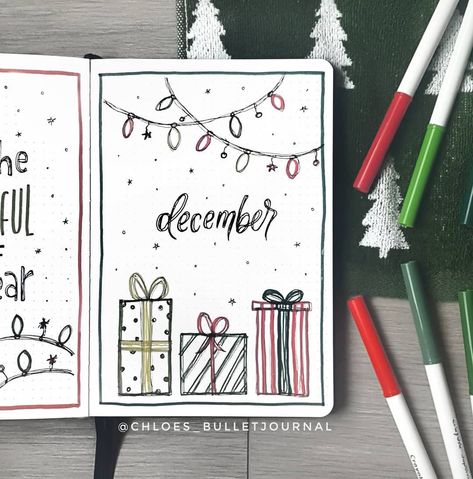 Christmas Journal Cover, December Title Page Bullet Journal, December Cover Page Bullet Journal, Christmas Bullet Journal Cover, January Journal Cover, December Bujo Cover Page, December Journal Cover, December Bullet Journal Cover, December Cover Page