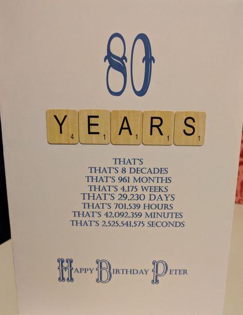 80 Birthday Card Ideas, 80 Th Birthday Cards, Mens 80th Birthday Cards, Handmade 80th Birthday Cards For Men, Birthday Card 80 Years Old, 80 Year Old Birthday Card Ideas, 80 Birthday Cards For Men, Diy 80th Birthday Cards, 80th Birthday Cards Handmade