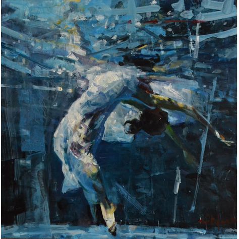 Dancing Underwater, Figurative Impressionism, Painting Dancing, White Dance, Woman Dancing, Underwater Painting, Water Aesthetic, Girl In Water, Realism Painting