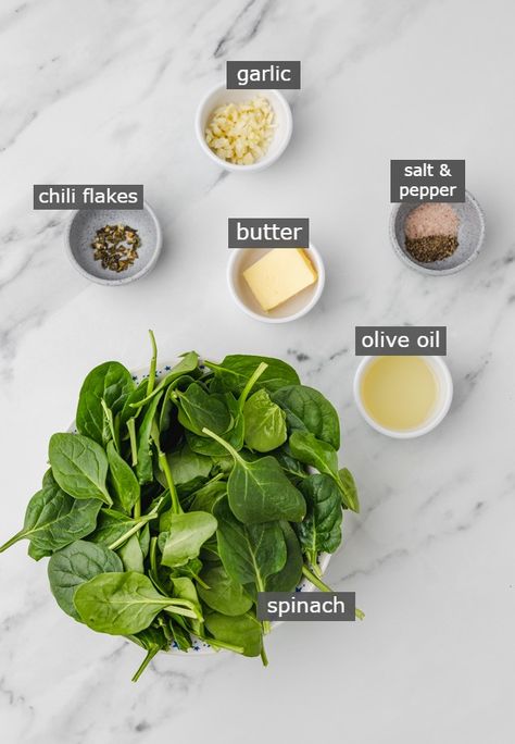 Sauteed Frozen Spinach, How To Sauté Spinach, Spinach And Garlic Sauteed, Easy Sauteed Spinach, Spinach Sauteed Side Dishes, Fresh Spinach Side Dish Recipes, Sautéed Spinach And Mushrooms, Easy Spinach Side Dishes, Sautéed Spinach Recipes