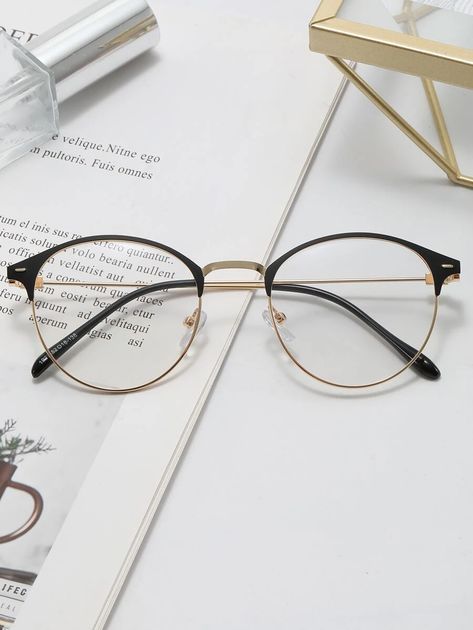 Aesthetic Specs Frames, Frames For Spectacles, Metal Specs Frames Women, Frame For Spectacles, Specs Frames Women, Wire Frame Glasses Aesthetic, Glasses Frames For Girl, Korean Glasses, Clear Glasses Frames Women