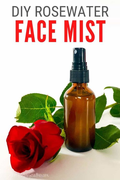 How to Make Your Own Rosewater Face Mist - Crafty Blog Stalker Diy Rose Water Face Mist, Face Mist Diy Glowing Skin, Diy Face Mist, Rose Water Face Mist, Rose Water Diy, Face Mist Spray, Homemade Skincare, How To Make Rose, Face Spray