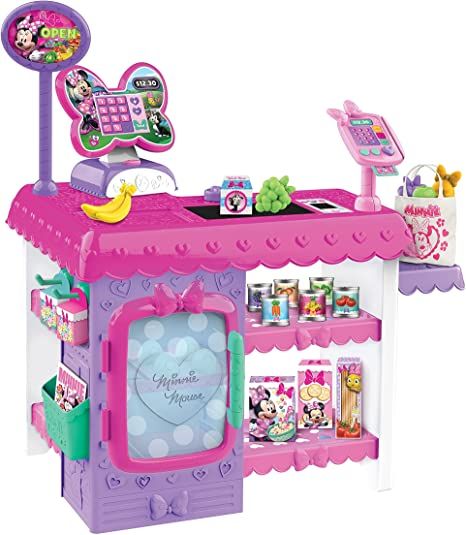 Amazon.com: Minnie Mouse Disney Junior Marvelous Market, Pretend Play Cash Register with Realistic Sounds, 45 Play Food Pieces and Accessories, by Just Play : Toys & Games Play Cash Register, Credit Card Machine, Minnie Mouse Toys, Play Market, Card Machine, Pretend Play Toys, Cash Register, Play Food, Disney Junior