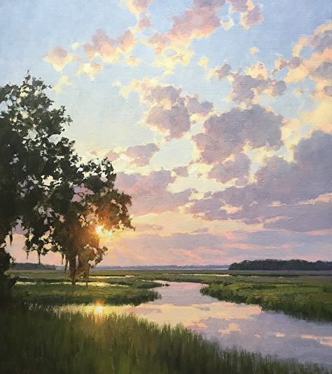 Southern Art, Landscape Art Painting, Pretty Landscapes, Sky Painting, 수채화 그림, Watercolor Landscape Paintings, Nature Art Painting, Cloud Painting, Sunset Painting