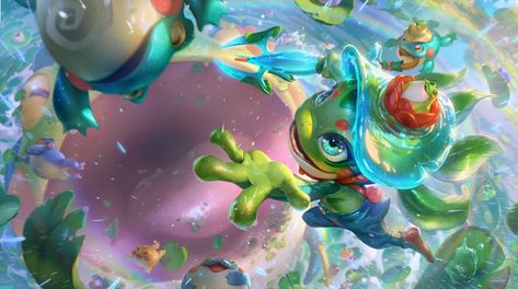 ArtStation - Rain Shepard Fizz Frog With Glasses, Ahri Skins, 4k Desktop Wallpapers, 4k Wallpaper Download, Legend Images, Skin Line, Splash Art, 4k Wallpaper, Stunning Wallpapers