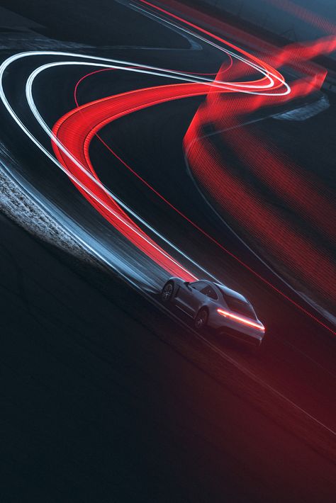 Porsche Taycan: «Soul, Electrified», 19TONES ╳ BORSCH on Behance Car Teaser Ads, Sports Car Aesthetic, Car Futuristic, Taycan Porsche, Car Kv, Speeding Car, Car Outline, Car Advertising Design, Car Speed