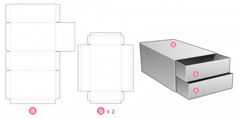 Drawer Box Template, Drawer Template, Best Drawing Pens, Drawer Packaging, Box Packaging Templates, Cardboard Drawers, Packaging Nets, Template Box, Raya 2023