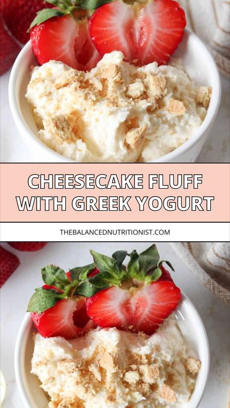 Looking for a healthy and light dessert? Try this high protein cheesecake dip made with Greek yogurt and cream cheese for a fun treat. Perfect with fruit, it's a delicious cream cheese fruit dip that doubles as healthy cheesecake fluff. Enjoy healthy cheesecake desserts with this easy cheesecake fluff dip. High Protein Desserts Low Calorie, Cream Cheese Fruit Salad, Yogurt Dessert Recipes, Fluff Dip, Greek Yogurt Dessert, Cheesecake Fluff, High Protein Cheesecake, Greek Yogurt Cheesecake, Potluck Food