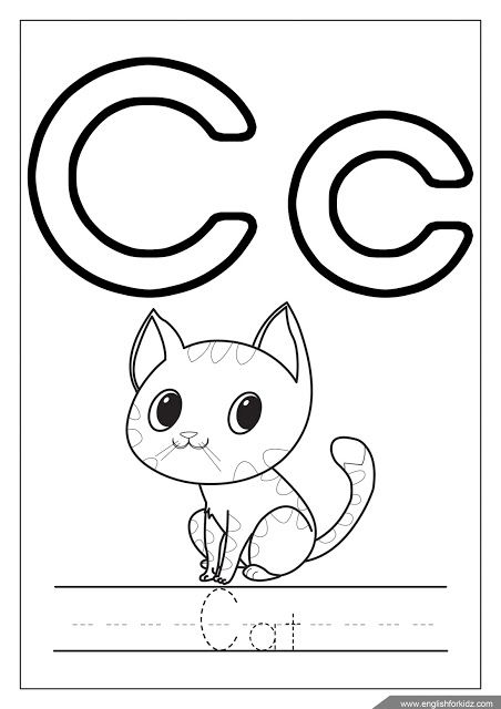 Alphabet coloring page, letter c coloring, c is for cat Mermaid Worksheets, C Coloring Pages, Esl Phonics, Subbing Ideas, Letter C Coloring Pages, Letter C Worksheets, Activity Binder, Zoo Phonics, Letter A Coloring Pages