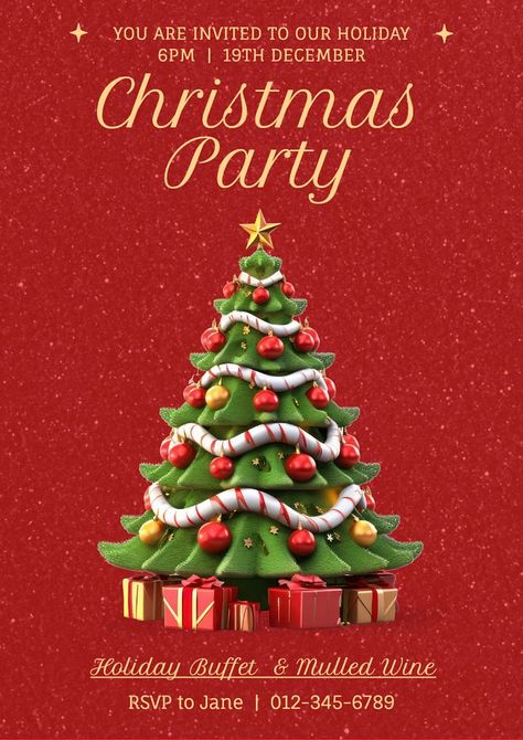 Holiday Poster Design, Christmas Poster Design, Christmas Tree Poster, Christmas Party Poster, Facebook Story, Christmas Graphic Design, Poster Christmas, Minimalist Graphic Design, Christmas 3d