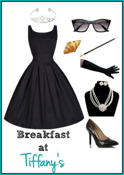 Audrey Hepburn -- Breakfast at Tiffany's #Halloween #fashion Audrey Hepburn Halloween Costume, Breakfast At Tiffany's Costume, Diy Adult Halloween Costumes, Tiffany Costume, Audrey Hepburn Outfit, Stylish Halloween Costumes, Easy Halloween Costumes For Women, Halloween Tattoo, Outfit Halloween