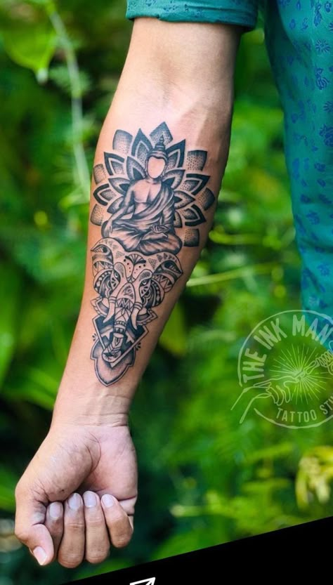 Hand Tattoo Cover Up, Mandala Tattoo Men, Forearm Cover Up Tattoos, Cover Up Tattoos For Men, Full Hand Tattoo, Wrist Tattoo Cover Up, Chakra Tattoo, Buddha Tattoo Design, Forearm Band Tattoos