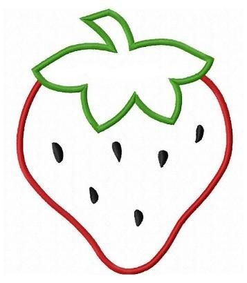 Strawberry Applique - 3 Sizes! - Products - SWAK Embroidery | Applique, Applique quilts, Punch needle patterns Strawberry Template Free Printable, Strawberry Outline, Punch Toka, Strawberry Applique, Embroidery Punch Needle, Bunting Template, Flower Pattern Drawing, Clothes Embroidery Diy, Baby Bibs Patterns