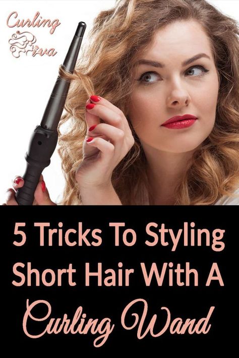 curling wand use How To Use A Curling Wand On Short Hair, Short Hair Curling Wand, Curl Short Hair With Wand, Curling Wand Tutorial Short Hair, How To Curl Hair With Curling Iron Wand, How To Curl Short Hair With A Wand, How To Use A Curling Wand, How To Curl Hair With Wand, Curling Wand Short Hair