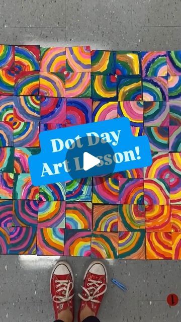 Art Club Ideas For Middle School, Cassie Stephens Art Lessons Kindergarten, Dot Day Art Projects Elementary, Dot Painting Preschool, Dot Day Ideas, The Dot Art Projects, Dot Day Art Projects, Dot Day Art, Teaching Art Elementary