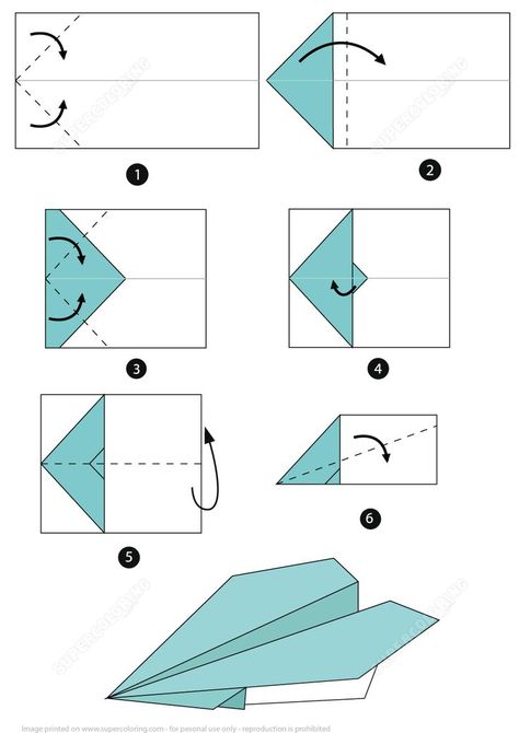 Great paper airplane Aeroplane Origami Paper Plane, Paper Plane Folding, Paper Plane Template, Paper Airplane Steps, Paper Airplanes Instructions, Paper Airplane Folding, Origami Paper Plane, Paper Airplane Template, Origami Plane