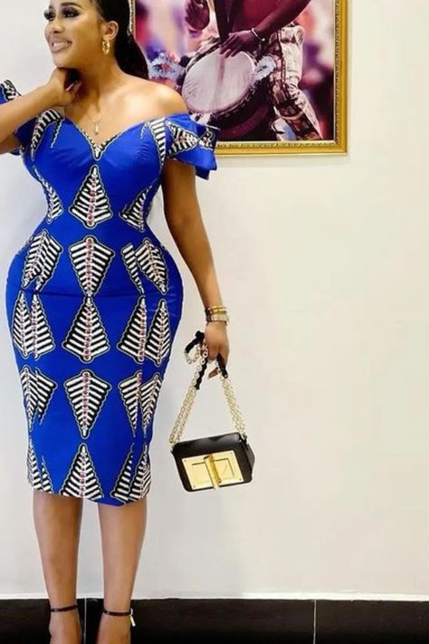 Short Gown Style for casual and office wear Flare Gown Styles, Ankara Short Gown Styles, Ankara Long Gown Styles, Ankara Dress Styles, Short African Dresses, Ankara Gown, Ankara Gown Styles, Africa Dress, African Wear Dresses