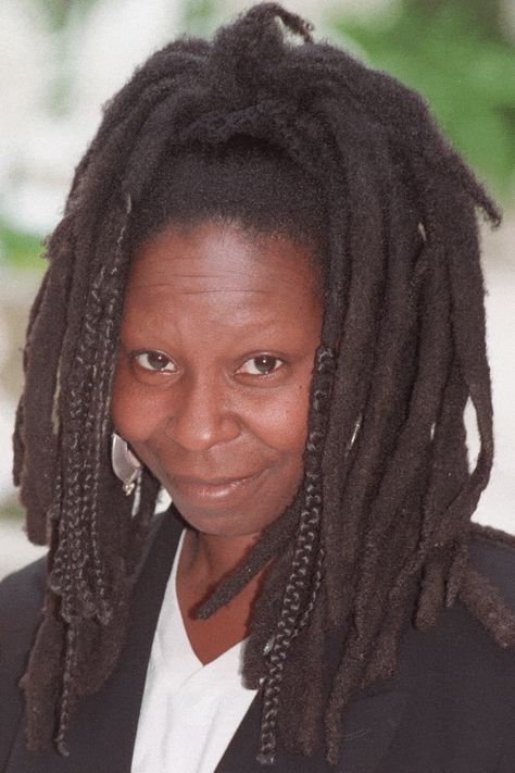 Whoppie Goldberg, Whoopy Goldberg, Whoopie Goldberg, Thick Locs, Famous Females, Loc Inspiration, Sister Act, Football Sunday, Black Actresses