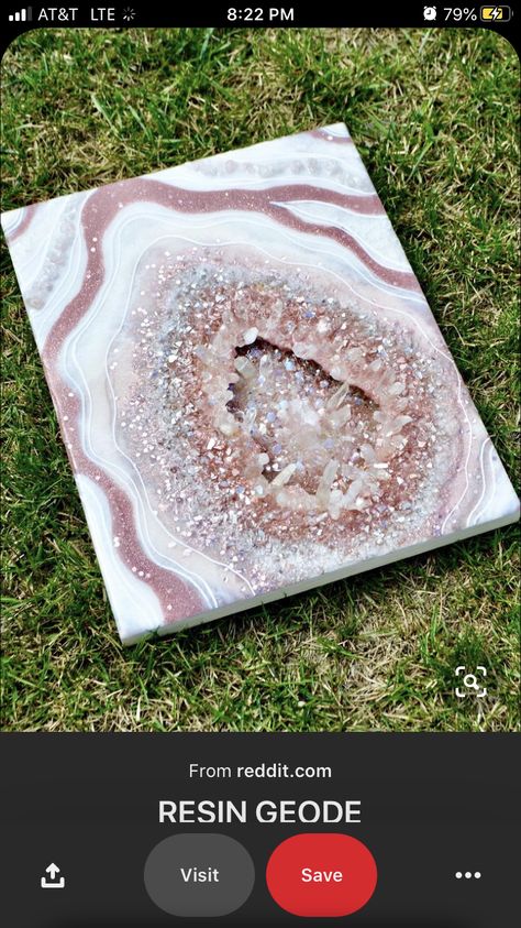 Do It Yourself Decoration, Resin Art Canvas, Seni Resin, Resin Geode, Resin Art Painting, Geode Art, Resin Wall Art, Real Rose, Acrylic Pouring Art