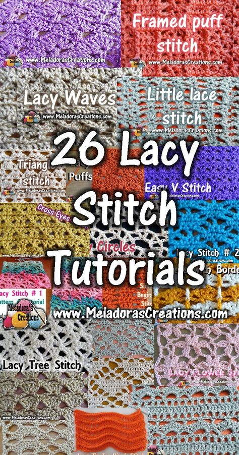 Picot Crochet, Crochet Stitches Free, Crochet Geek, Crochet Knit Stitches, Easy Crochet Stitches, Crochet Lace Pattern, Crochet Stitches Video, Crochet Lessons, Crochet Stitches For Beginners