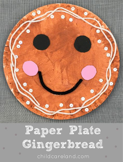 Paper Plate Gingerbread Craft For Preschool and Kindergten Gingerbread Craft, Gingerbread Man Crafts, Craft For Preschool, Gingerbread Man Activities, Gingerbread Activities, Are Ideas, December Crafts, Gingerbread Crafts, Preschool Christmas Crafts