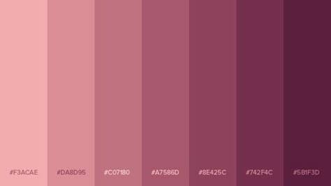 Wine Colour Palette, Flat Color Palette, Gradient Color Design, Monochrome Color Palette, Color Design Inspiration, Color Palette Challenge, Hex Color Palette, Hex Color, Palette Art