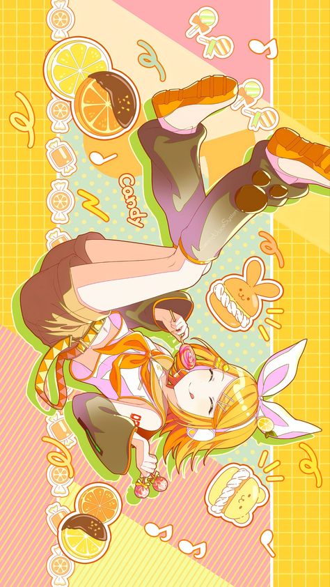 Len Y Rin, Kagamine Rin And Len, Miku Hatsune Vocaloid, Japanese Robot, Vocaloid Characters, Kagamine Rin, Phone Themes, Wallpaper Pc, Ipad Wallpaper