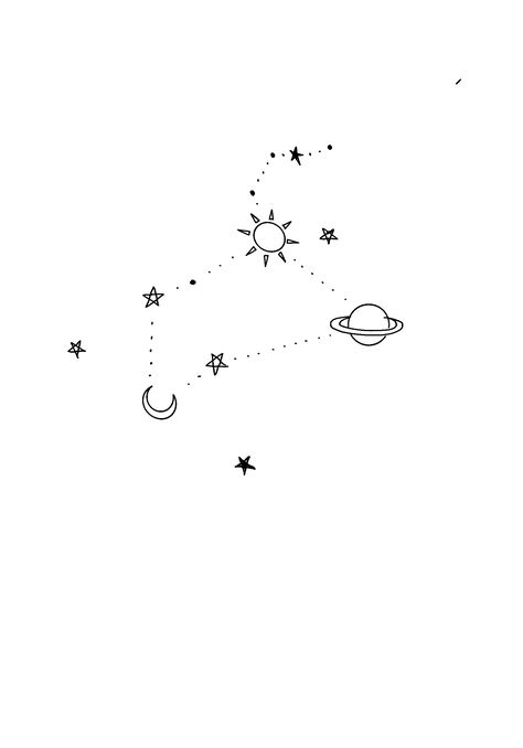 Constellation Drawings, Constellation Drawing, Sign Constellations, Aesthetic Doodles, Leo Constellation Tattoo, Leo Star Sign, Stencil Outline, Leo Star, Dibujo Simple