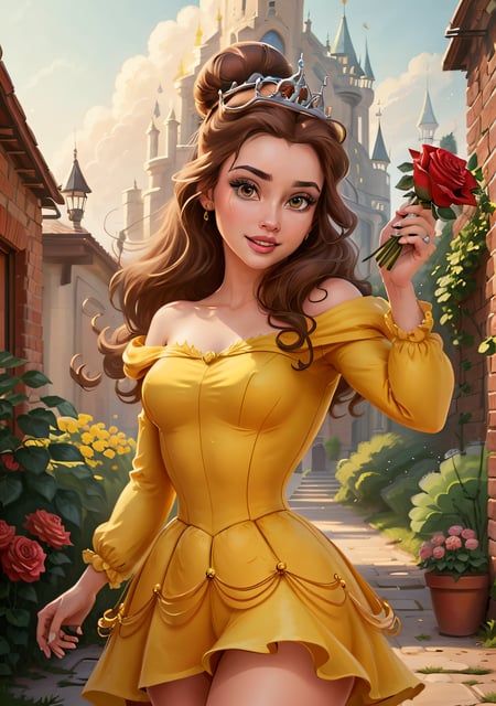 Bella Disney, Princess Fan Art, Peter Pan Disney, Princess Beauty, Disney Princess Artwork, Disney Belle, Belle Beauty And The Beast, Disney Princess Modern, Disney Princess Belle