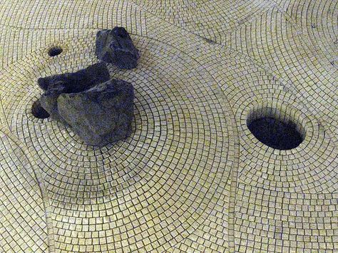 Noguchi Garden, Environmental Sculpture, Modern Fountain, Paving Pattern, Urban Design Graphics, Isamu Noguchi, Japanese American, Meditation Space, Cool Landscapes