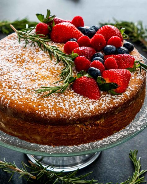 Olive Oil Cake - Jo Cooks Cake Aux Olives, Olive Oil Cake Recipe, Lemon Olive Oil Cake, Jo Cooks, Olive Oil Recipes, Oil Cake, Olive Oil Cake, Rich Desserts, How Sweet Eats