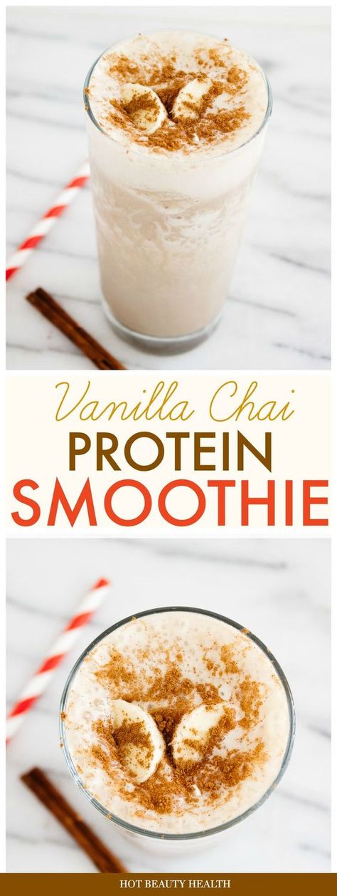 Chai Protein Smoothie, Protein Shake Powder, Pancakes Low Carb, Protein Cupcakes, Protein Powder Shakes, Workout Challenges, Smoothie Fruit, Keto Smoothie Recipes, Protein Smoothies