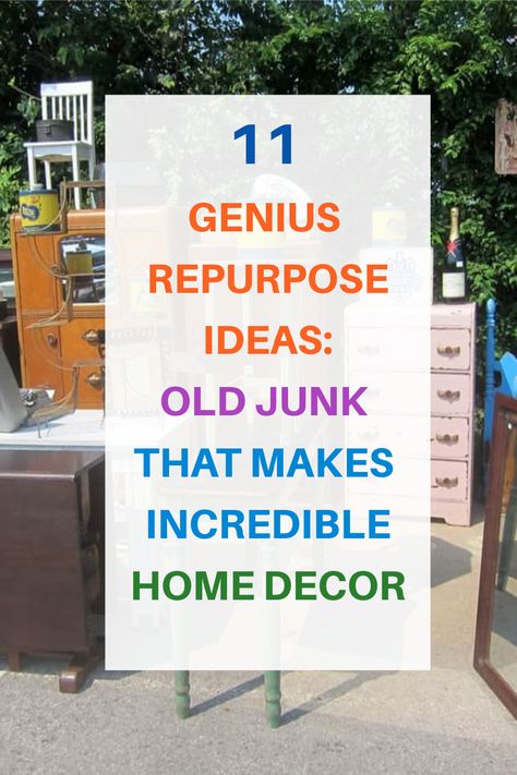 Repurpose things you normally donate or trash. Repurposed Junk Upcycling Diy Ideas, Trash To Treasure Ideas Upcycling Diy, Repurposed Items Upcycling, Diy Repurposed Items, Vintage Repurposed Items, Upcycle Home Decor, Trash To Treasure Ideas, Diy Bathroom Storage Ideas, Creative Upcycling