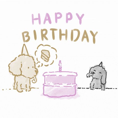 Birthday Wishes With Dogs, Happy Birthday Wishes With Dogs, Happy Birthday Dog Gif, Happy Birthday Dogs, Dogs Gif, Birthday Dogs, Birthday Wishes Gif, Happy Birthday Gif, Birthday Cake Gif