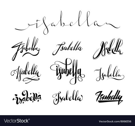 Isabella Tattoo, Name Isabella, Name Fonts, Tattoo Name Fonts, Cursive Tattoos, Mouse Tattoos, Tattoo Name, Calligraphy Cards, Calligraphy Set