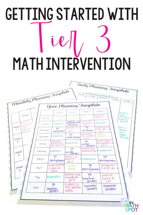 Getting Started with Tier 3 Math Intervention - The Math Spot Math Intervention Lesson Plan Template, Bridges Intervention Math, Tier 3 Reading Interventions, Mtss Interventions Middle School, Rti Interventions Elementary, Mtss Interventions, Teaching Third Grade Math, Math Interventionist, Second Week Of School