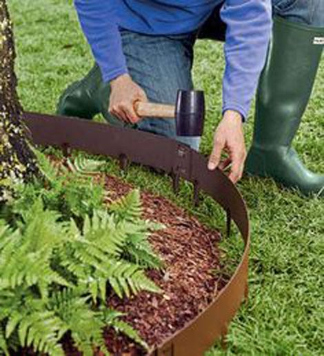 Metal Lawn Edging, Corten Steel Garden, Metal Garden Edging, Steel Garden Edging, Edging Plants, Lawn Edging, Landscape Edging, Garden Shrubs, Tree Rings