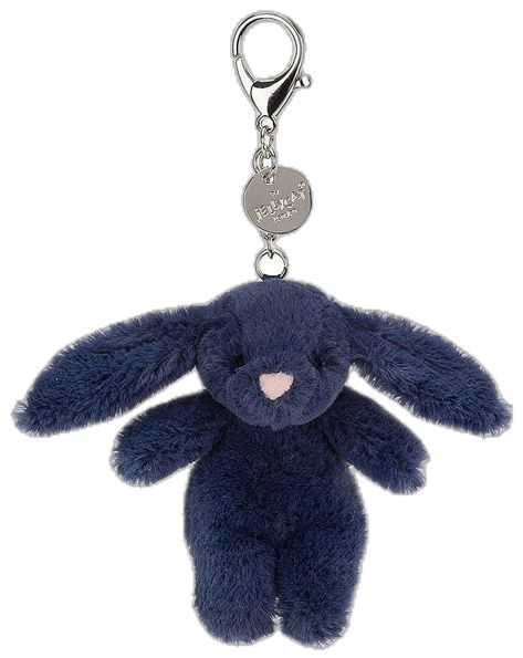 Bashful Bunny, Jellycat Toys, Jellycat Bashful, Jellycat Bunny, Jellycat Stuffed Animals, Jelly Cat, Blue Keychain, Navy Bag, Girly Car