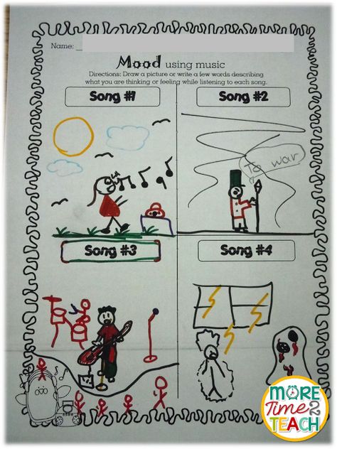 Teaching MOOD with MUSIC - More Time 2 Teach Teaching Mood And Tone, Music And Art Activities, Grade 3 Music Activities, Music And Emotions Activities, Grade 3 Music Lessons, Fun Music Lessons Elementary, Teaching Music Elementary Activities, Music And Emotions, Music Lessons For Elementary Students