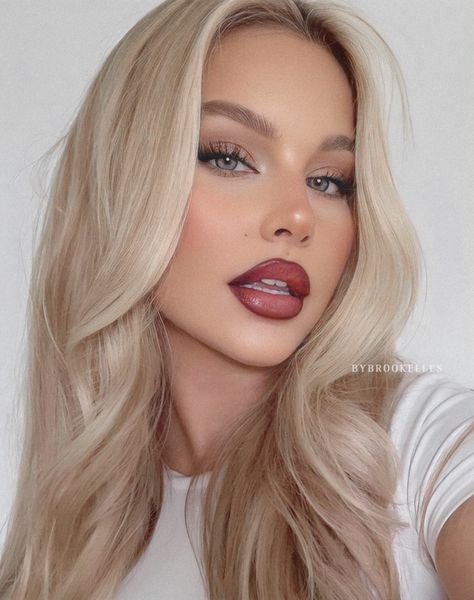 Fashion: #fashion, #style, #outfitinspiration, #beauty Fall Makeup For Blondes, Blonde Bombshell Makeup, Fall Makeup Blonde, Low Contrast Makeup Blonde, Blonde Hair Brown Eyes Makeup, Blonde Bride Makeup, Blonde Makeup Looks, Cute Girly Makeup, Makeup Looks For Blondes