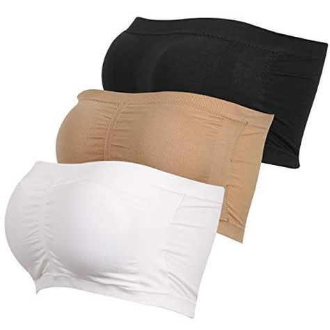 Women's Bra Bandeau Top Molemsx Strapless Bandeau Bra Wireless Tube Top Bandeau Bra For Large Bust Plus Size Off-The-Shoulder Strapless Padded Bra for Traveling Party Off the Shoulder Bra Nursing Bra Wireless Strapless Bra, Tube Top Bra, Tube Bra, Crop Tube Top, Strapless Bralette, Sleep Bra, Shoulder Dresses, Top Bra, Padded Bralette