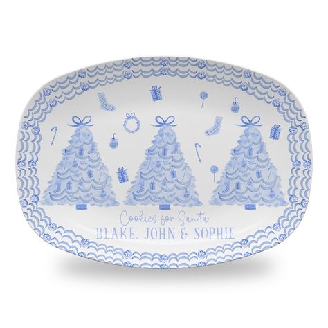 MayflyandJunebug - Etsy Monogram Plate, Christmas Toile, Christmas Pottery, Holiday Platters, Cookies For Santa Plate, Christmas Platter, Santa Plate, Cookies For Santa, Mayfly